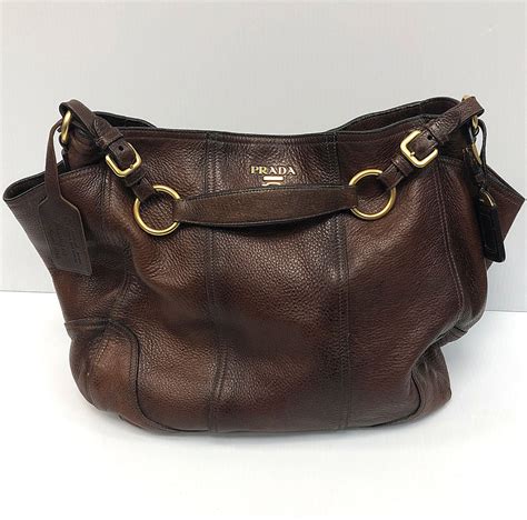 Prada Cervo Antik Hobo Deerskin Shoulder Bag